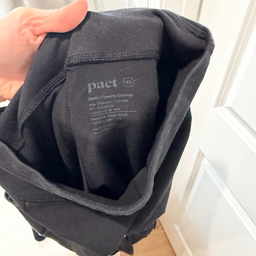 Pact Black Organic Cotton Leggings